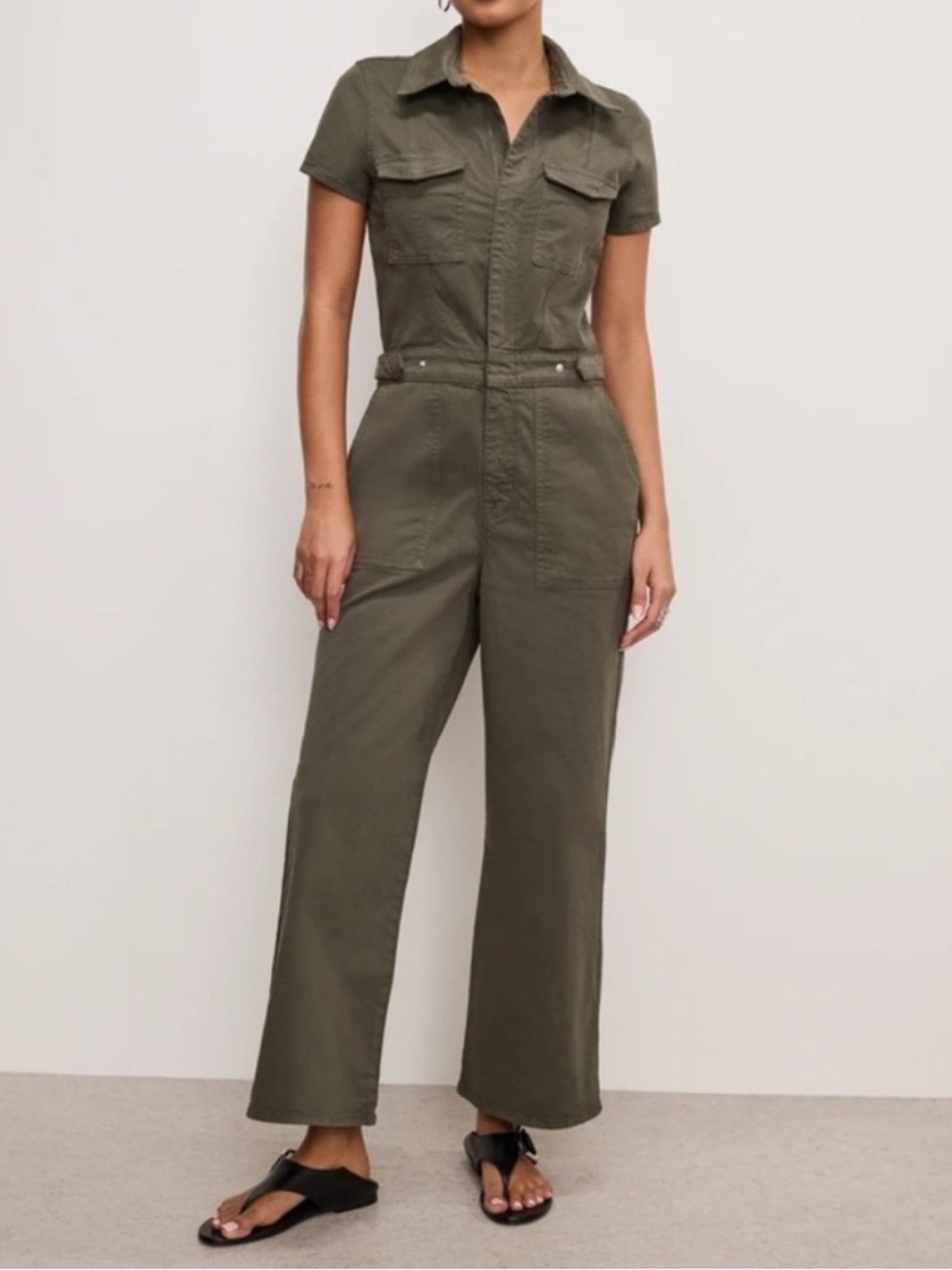 Good American Fit For Success Jumpsuit Olive Green Size 5X